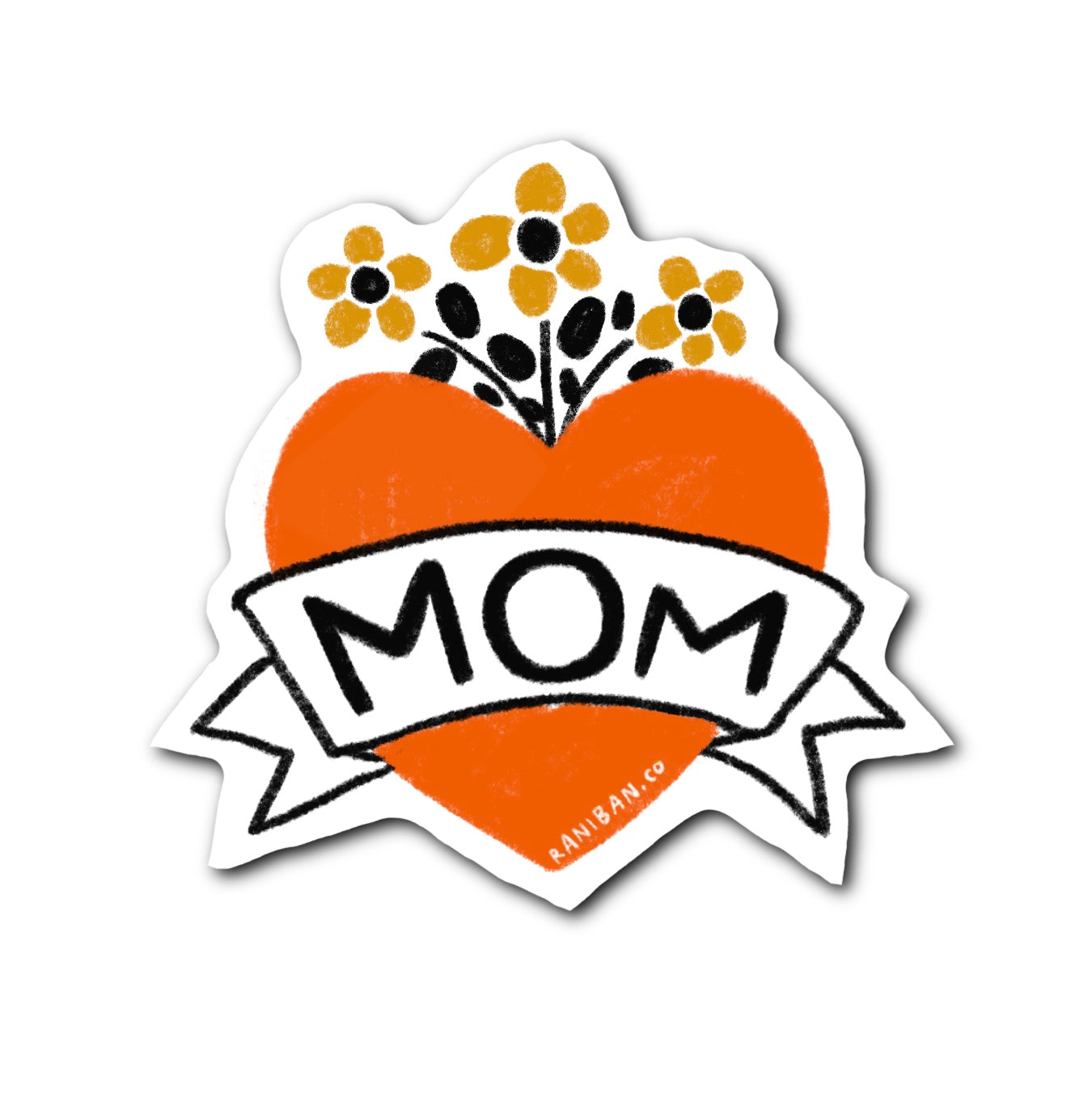 MOM HEART Sticker