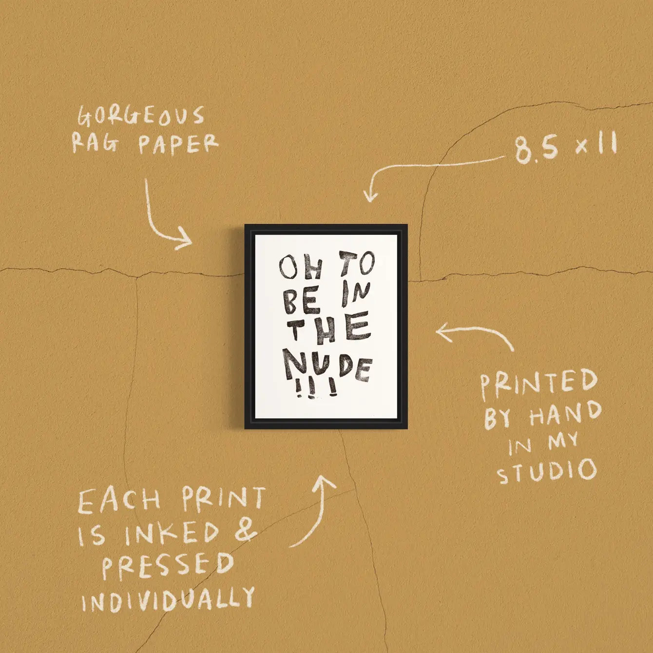 2024 STUDIO SALE ~ OH TO BE IN THE NUDE Print