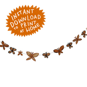 (PRINT AT HOME) Butterflies DIY Paper Garland