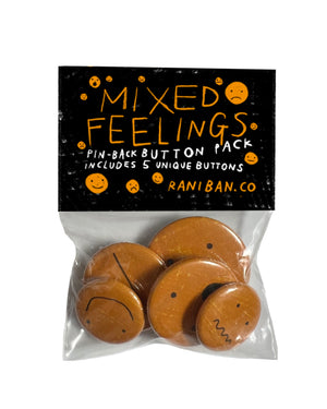 MIXED FEELINGS Pin-back Button Pack