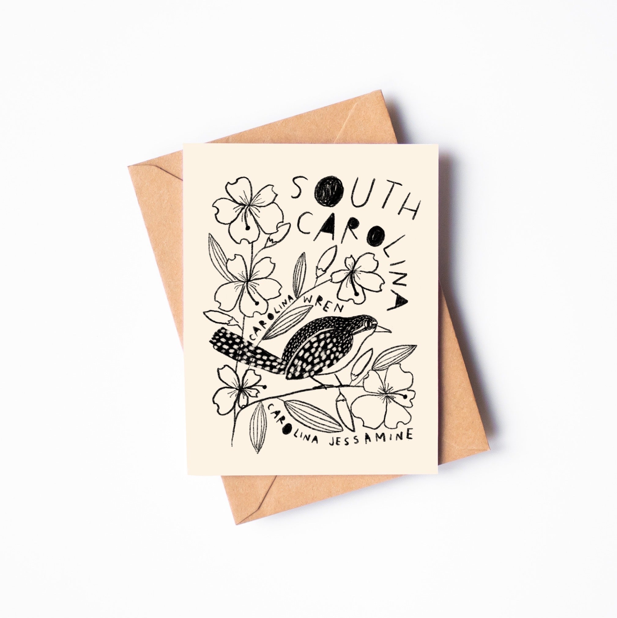 STATE FLOWER & BIRD GREETING CARD